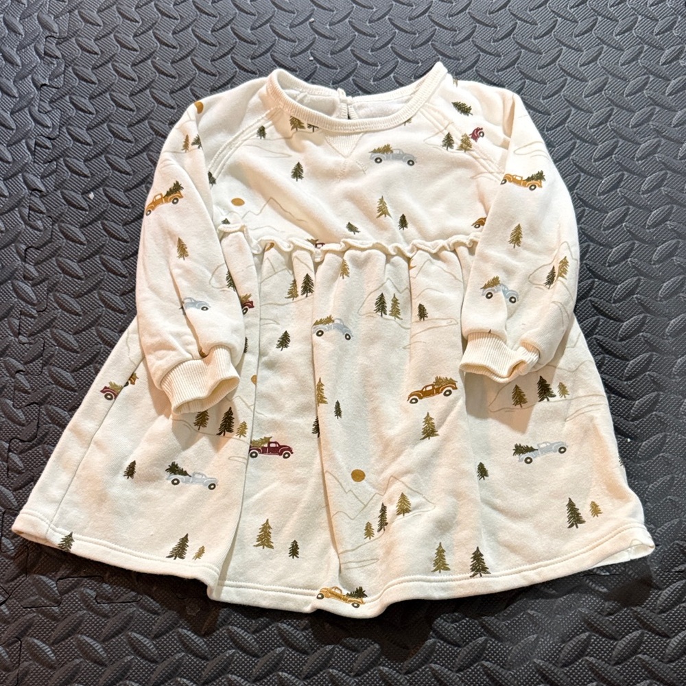 Little Co by Lauren Conrad Winter Mountain Truck and Tree Dress 18 months